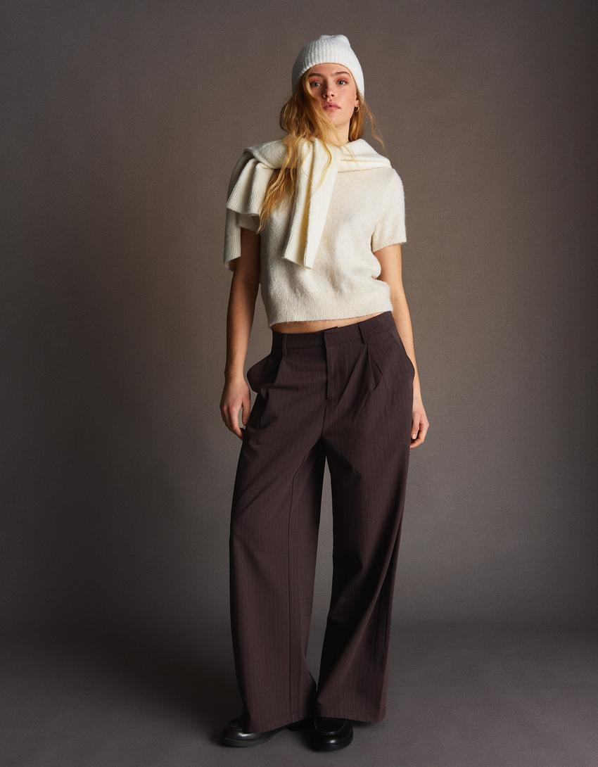 Pantalon Volume Double Tissu