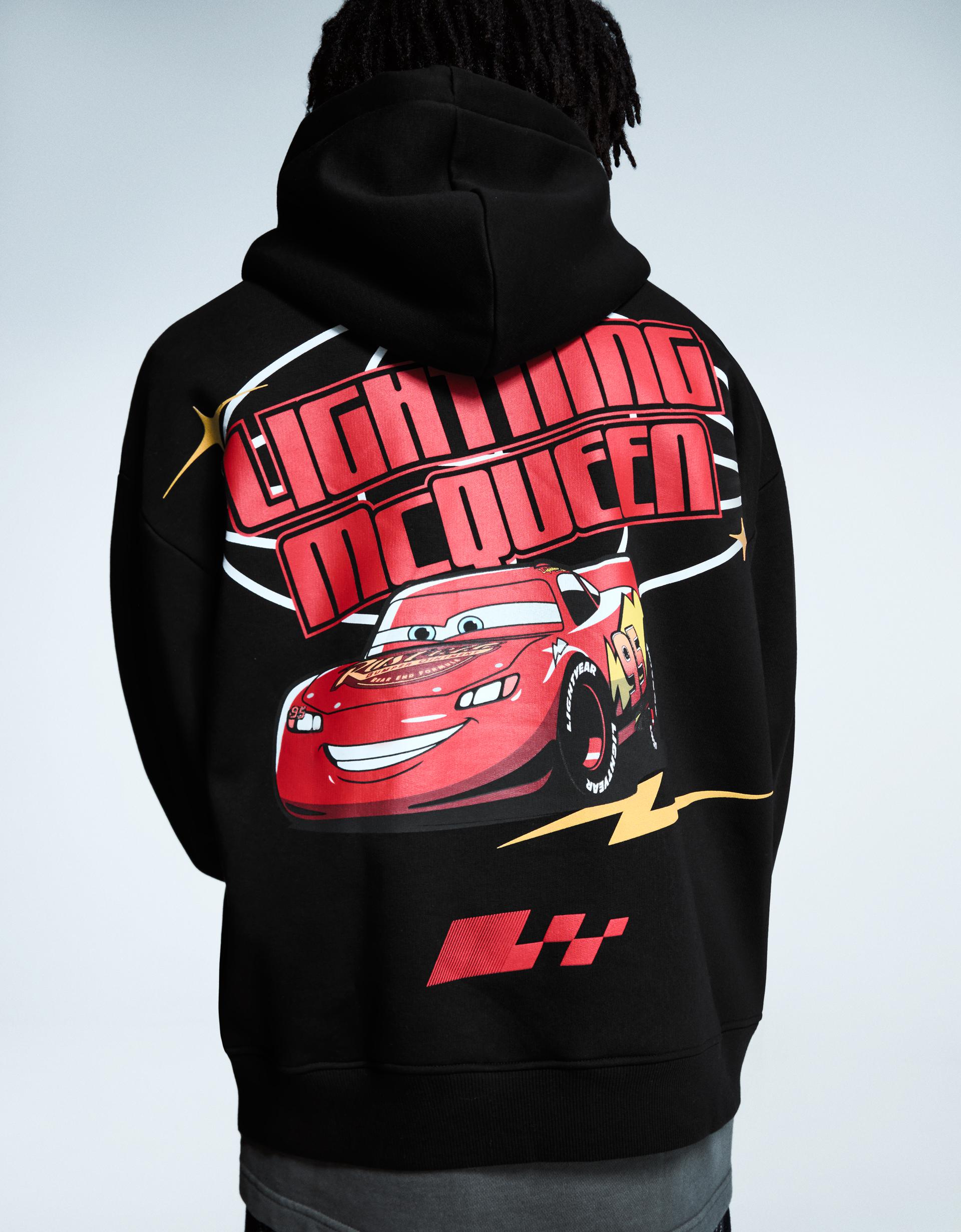 SWEAT CARS À CAPUCHE IMPRIMÉ