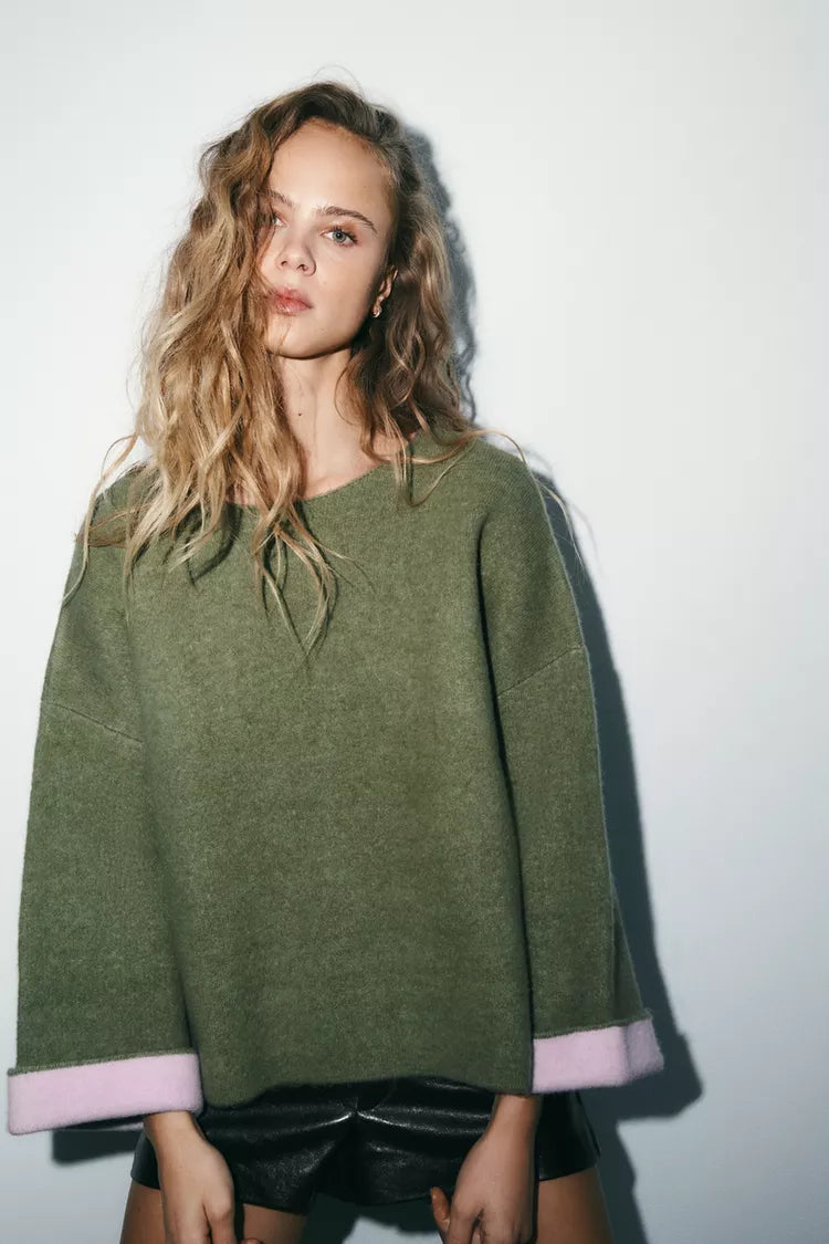 Pull En Maille Bimatière