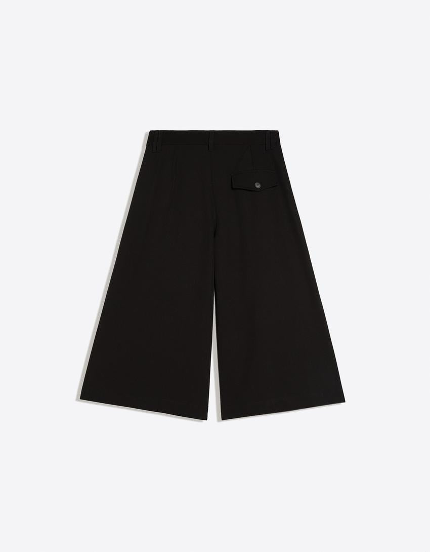 BERMUDA JUPE-CULOTTE RAYÉE