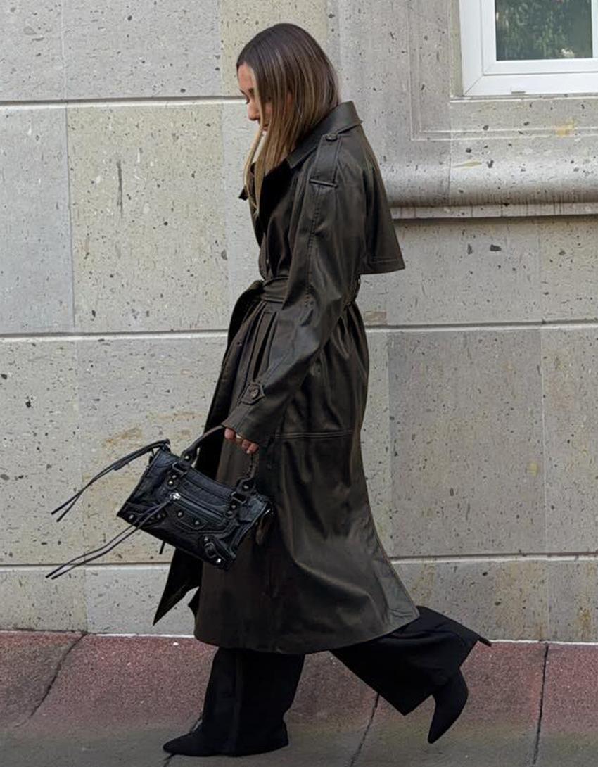 Trench-Coat En Similicuir